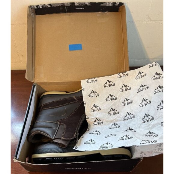 Nortiv 8 Thinsulate 170410-W Brown Insulated Waterproof Snow Boots Mens Sz 14 - Picture 10 of 12